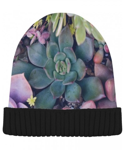 Succulent Beanie Hat for Women and Men, Warm Cozy Reversible Winter Knitted Beanie Hat Skull Caps for Winter Fall Summer Spri...