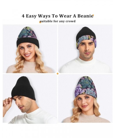 Succulent Beanie Hat for Women and Men, Warm Cozy Reversible Winter Knitted Beanie Hat Skull Caps for Winter Fall Summer Spri...