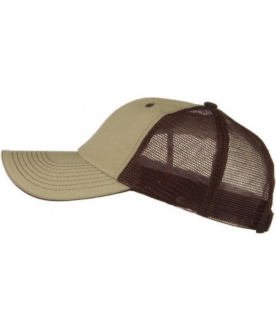 Big Size Garment Washed Cotton Twill Mesh Cap Khaki Brown $14.29 Baseball Caps