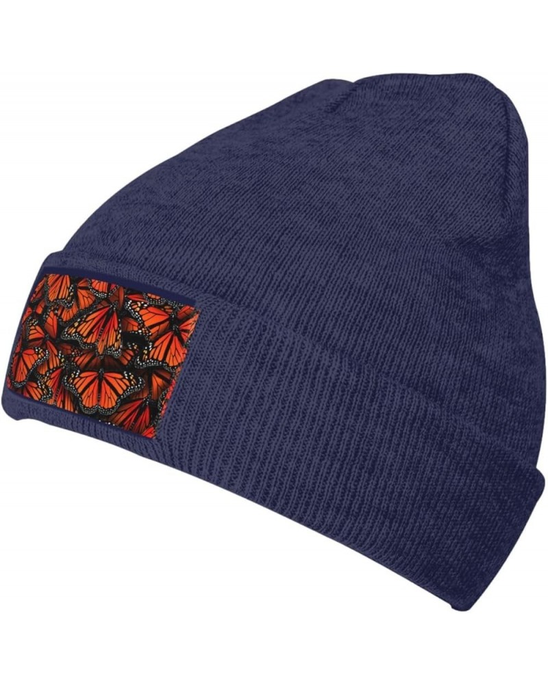 Monarch Butterflies. Print Multi-Purpose Knitted Hat Unisex Winter Warm Hat, Outdoor Or Daily Wear,Soft Warm Navy Blue $13.40...