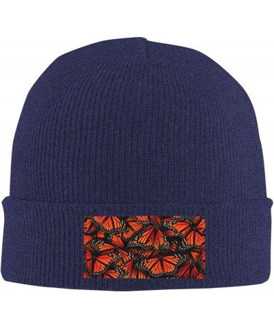 Monarch Butterflies. Print Multi-Purpose Knitted Hat Unisex Winter Warm Hat, Outdoor Or Daily Wear,Soft Warm Navy Blue $13.40...