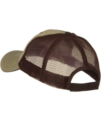 Big Size Garment Washed Cotton Twill Mesh Cap Khaki Brown $14.29 Baseball Caps