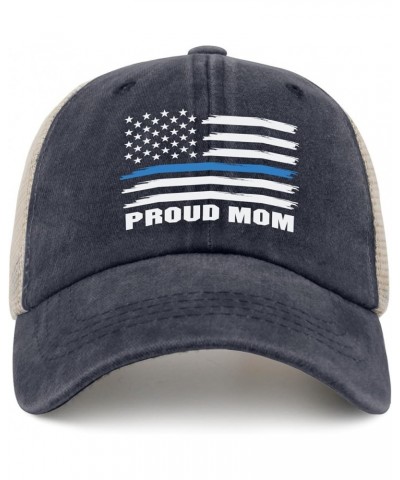 Proud Mom Trucker Hat Women Baseball Hat Dad Hat Gifts for Grandma Running Caps Purplish Blue04 $11.53 Sun Hats