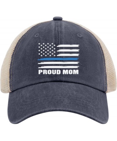 Proud Mom Trucker Hat Women Baseball Hat Dad Hat Gifts for Grandma Running Caps Purplish Blue04 $11.53 Sun Hats