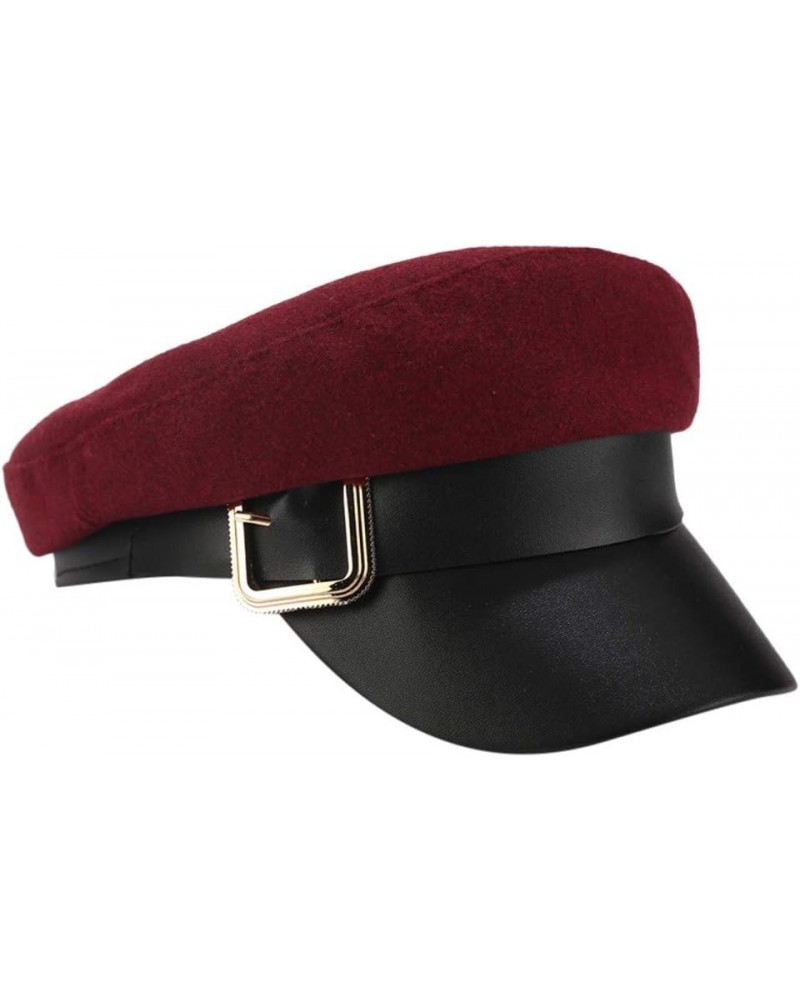 Women's Newsboy Hats Fall Cabbie Beret Girls Cap Women Newsboy Hats Cabbie Hat Gifts Birthday Easter Red $7.27 Newsboy Caps