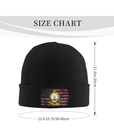 Coat of Arms of Honduras Cozy Knitted Hat for Winter - Warm Comfort Black Black $14.60 Skullies & Beanies