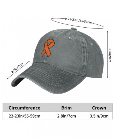 Leukemia Awareness Orange Ribbon Baseball Cap Dad Hat Unisex Classic Polo Style Cowboy hat Adjustable Size $17.49 Baseball Caps