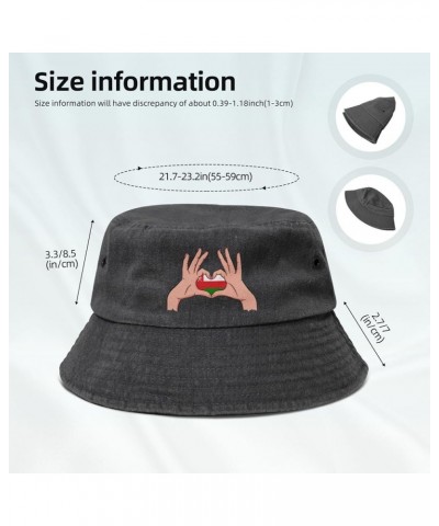 Holding Love in Your Hands Flag of Oman Bucket Hat for Women Men Summer Travel Sun Hat Outdoor Cap Funny Bucket Hats Black $1...