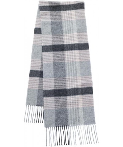 Ukrainian Merino Wool & Cashmere Plaid Scarf Pink & Gray $15.81 Scarves