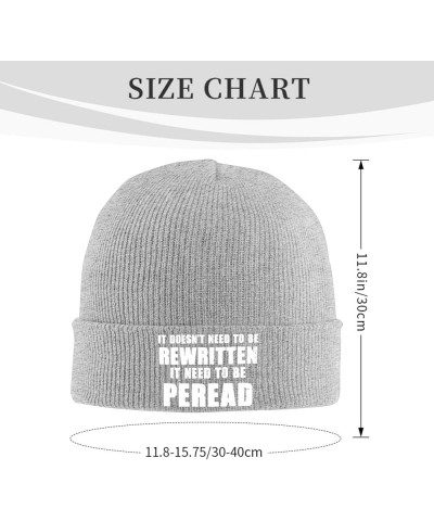 it Doesn't Need to be rewritten Winter Beanie Hats Unisex,Warm Cozy Knitted Cuffed Skull Cap Gray $9.76 Skullies & Beanies