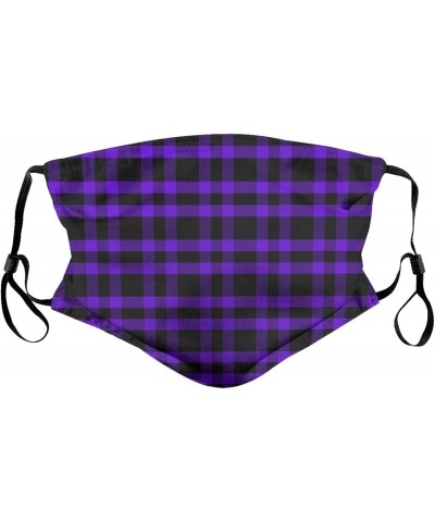 Lumberjack Plaid Scottish Cage Reusable Face Mask with Replaceable Filter Activated Carbon Dust Mask with Two Filters $11.38 ...