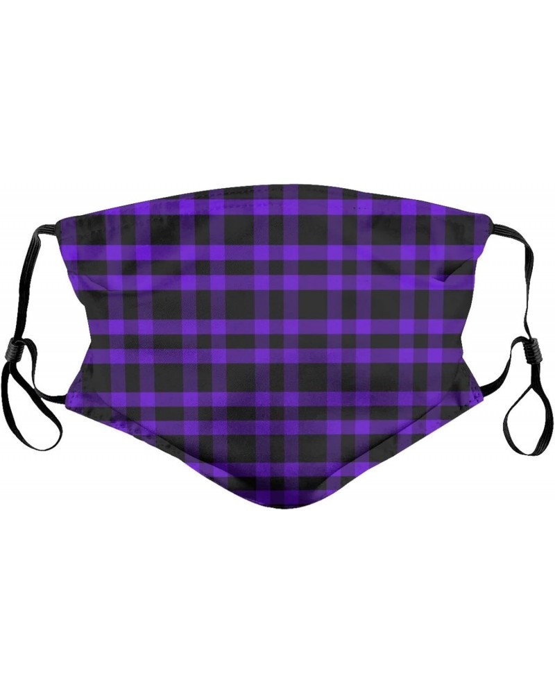 Lumberjack Plaid Scottish Cage Reusable Face Mask with Replaceable Filter Activated Carbon Dust Mask with Two Filters $11.38 ...