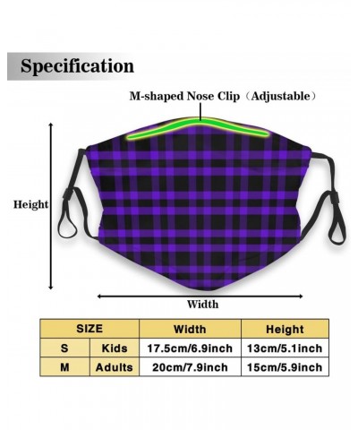 Lumberjack Plaid Scottish Cage Reusable Face Mask with Replaceable Filter Activated Carbon Dust Mask with Two Filters $11.38 ...