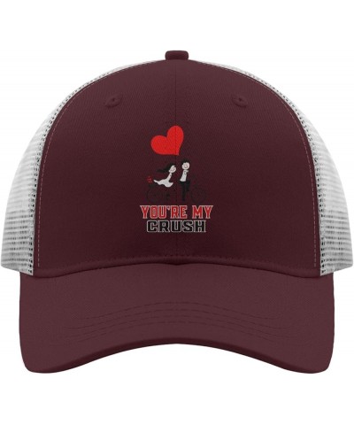 You're My crushh Trucker hat Runners hat Apricot Running hat Gifts for Women Hiking Caps Chestnut Red $9.27 Baseball Caps