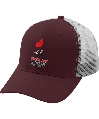 You're My crushh Trucker hat Runners hat Apricot Running hat Gifts for Women Hiking Caps Chestnut Red $9.27 Baseball Caps