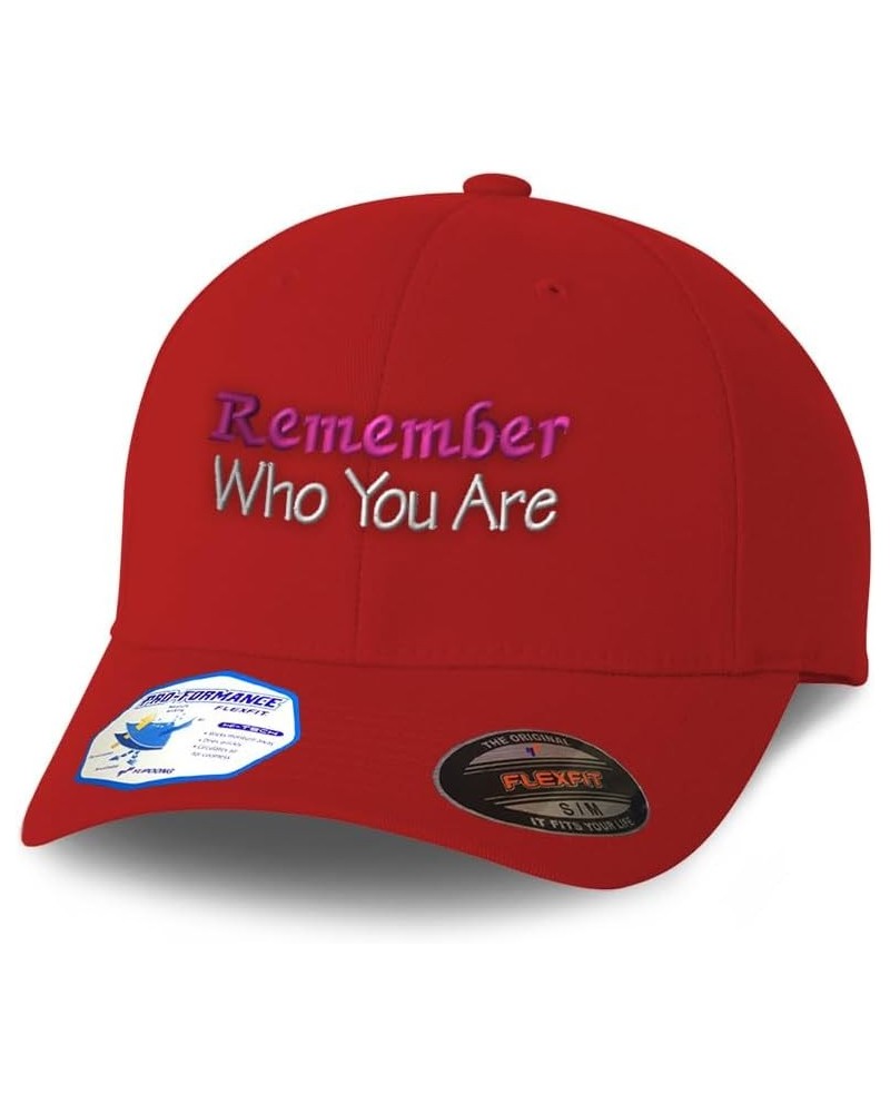 Flexfit Hats for Men & Women Remember Who You are Polyester Dad Hat Baseball Cap Red $19.79 Baseball Caps