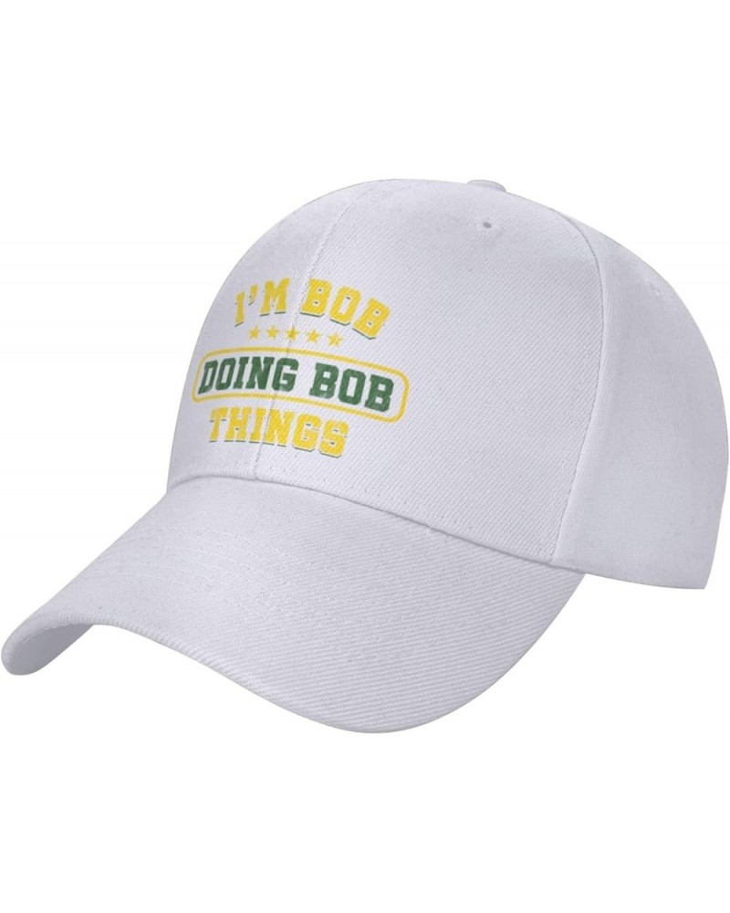 Unisex Baseball Hats I'm Bob Doing Bob Things Birthday Low Profile Dad Hat Adjustable Casquette Cap White $9.71 Baseball Caps