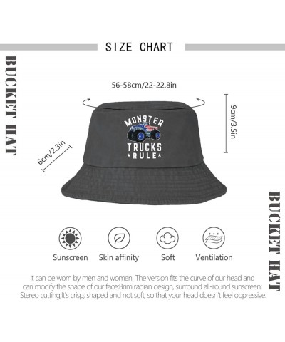 Trucks Rule Bucket Hats Bucket Hat Packable Womens Hats Basketball Accessories for Beach Must Haves Wash Black $9.68 Bucket Hats