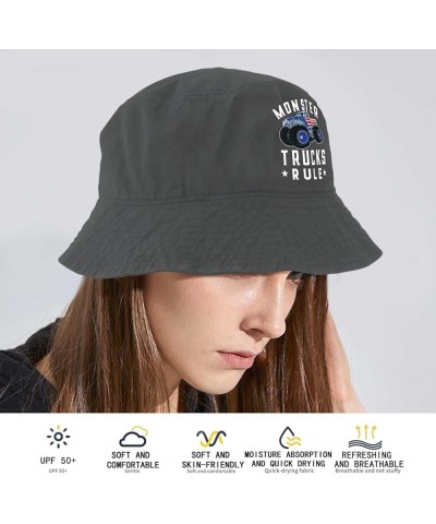 Trucks Rule Bucket Hats Bucket Hat Packable Womens Hats Basketball Accessories for Beach Must Haves Wash Black $9.68 Bucket Hats