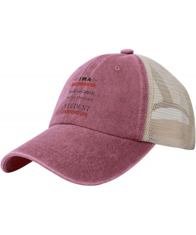 I'm A Mathematics Student I Have No Life Baseball Cap for Women Mens Hats Retro Mesh Caps Dad Hat Red $11.68 Baseball Caps