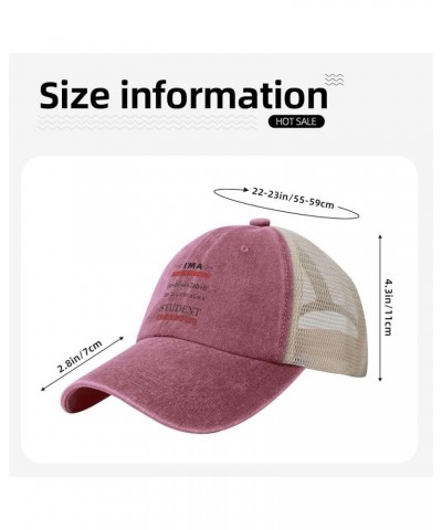 I'm A Mathematics Student I Have No Life Baseball Cap for Women Mens Hats Retro Mesh Caps Dad Hat Red $11.68 Baseball Caps