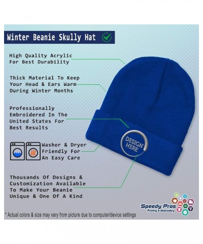 Beanies for Men Red Canoe Embroidery Canoeing Paddle Winter Hats for Women Acrylic Skull Cap 1 Size Royal Blue Design Only $1...