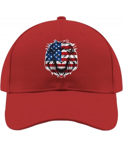 Lion Sun hat Outdoor hat Summer hat Gifts for Grandma Beach Cap Red $9.26 Sun Hats