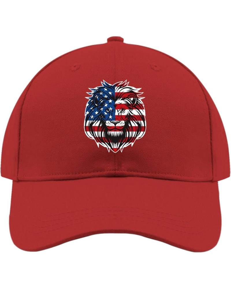 Lion Sun hat Outdoor hat Summer hat Gifts for Grandma Beach Cap Red $9.26 Sun Hats