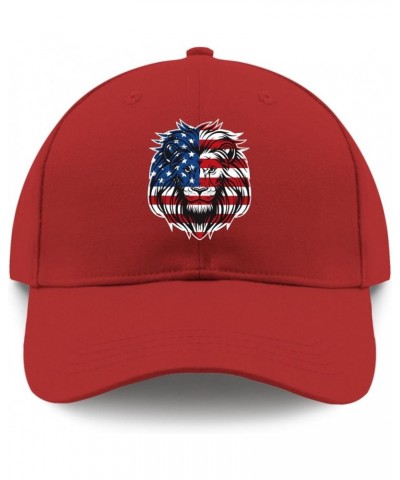 Lion Sun hat Outdoor hat Summer hat Gifts for Grandma Beach Cap Red $9.26 Sun Hats