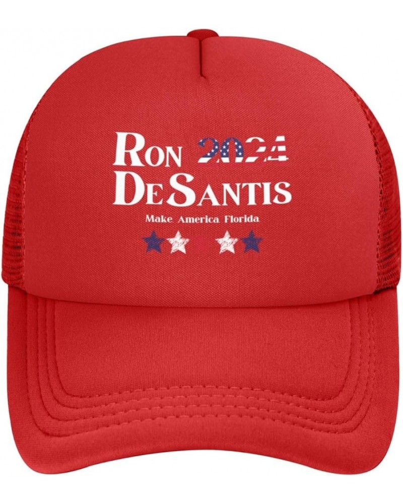 Make America Florida Ron Desantis 2024 Trucker Hat Men Mesh Baseball Cap Women Dad Hat Sun Hat Cowboy Hat Black Red $10.97 Ba...