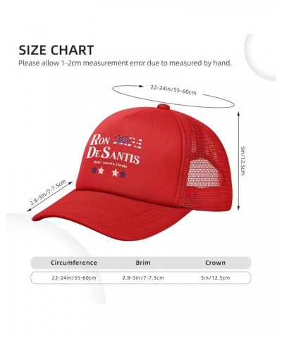 Make America Florida Ron Desantis 2024 Trucker Hat Men Mesh Baseball Cap Women Dad Hat Sun Hat Cowboy Hat Black Red $10.97 Ba...