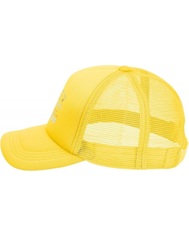 Dad Hat/Cap Mesh Baseball Cap Adjustable Trucker Hat Unisex Yellow $11.90 Baseball Caps