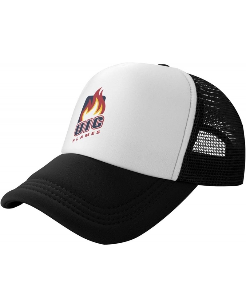 UIC Flame Trucker Hats，Adjustable Comfortable Mesh Shade Baseball Cap for Men and Women Black $10.07 Baseball Caps