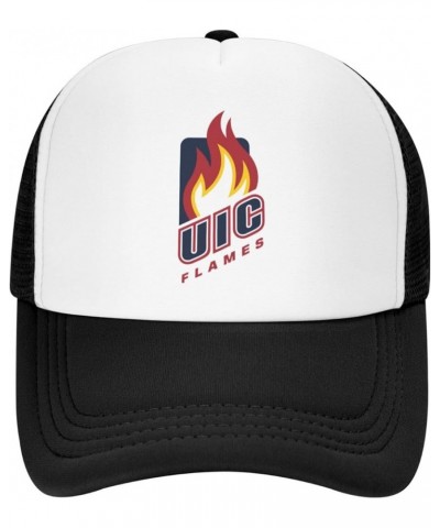 UIC Flame Trucker Hats，Adjustable Comfortable Mesh Shade Baseball Cap for Men and Women Black $10.07 Baseball Caps