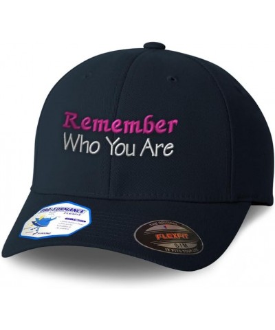 Flexfit Hats for Men & Women Remember Who You are Polyester Dad Hat Baseball Cap Dark Navy $19.79 Baseball Caps