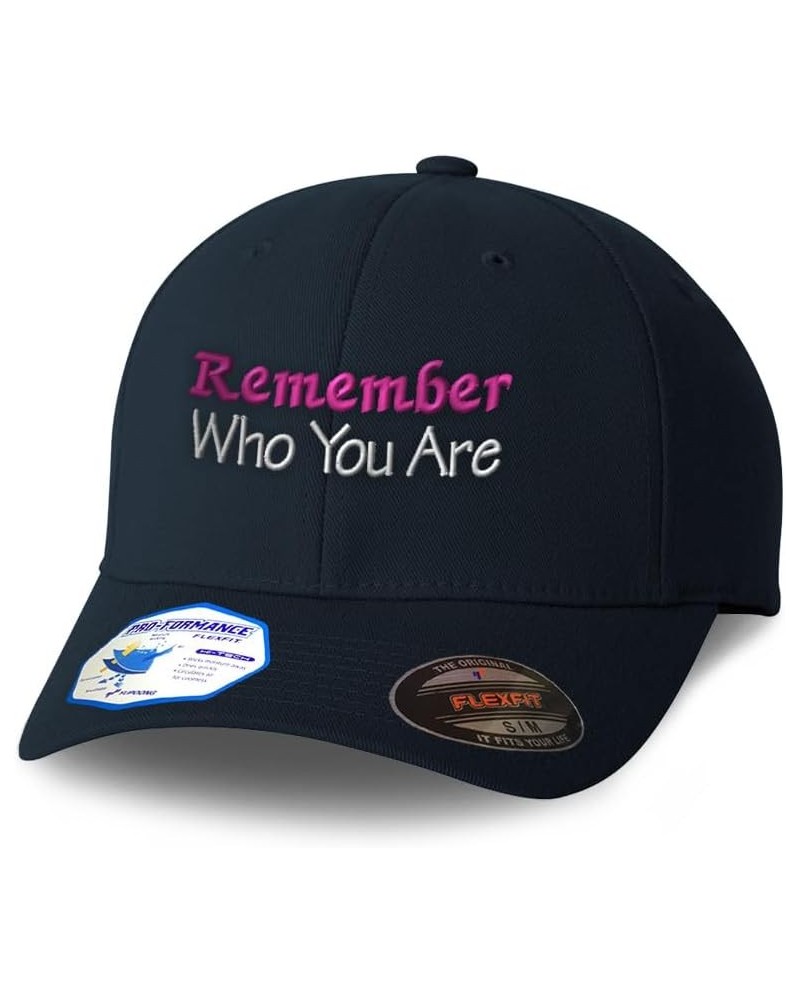 Flexfit Hats for Men & Women Remember Who You are Polyester Dad Hat Baseball Cap Dark Navy $19.79 Baseball Caps