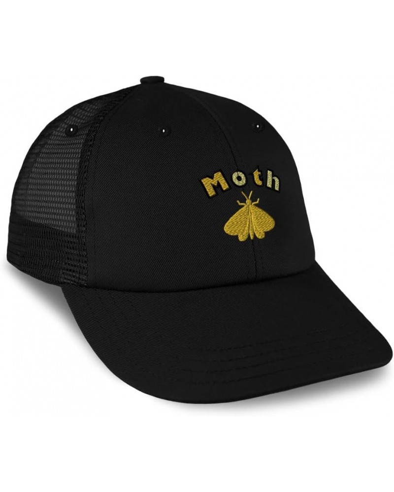 Custom Custom Trucker Hat Baseball Cap Moth Insects Nature Cotton Biology Dad Hats for Men & Women Black Design Only $14.55 B...