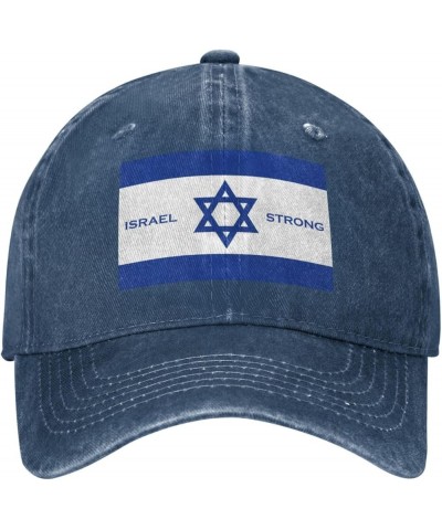 Israel Hat I Stand with Israel Hat for Men Baseball Hat Fashionable Hat Navy Blue 2 $8.24 Baseball Caps