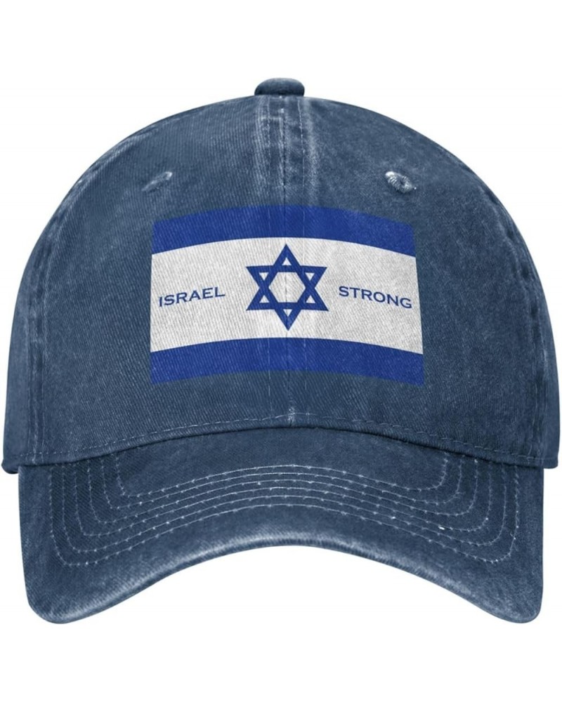 Israel Hat I Stand with Israel Hat for Men Baseball Hat Fashionable Hat Navy Blue 2 $8.24 Baseball Caps