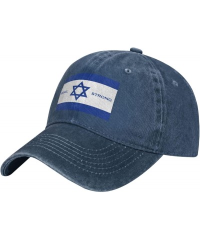 Israel Hat I Stand with Israel Hat for Men Baseball Hat Fashionable Hat Navy Blue 2 $8.24 Baseball Caps