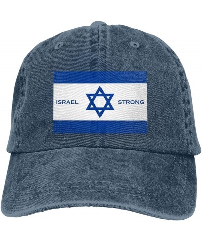 Israel Hat I Stand with Israel Hat for Men Baseball Hat Fashionable Hat Navy Blue 2 $8.24 Baseball Caps