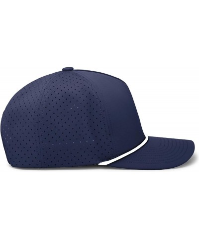 Weekender Perforated Snapback Cap Rope Hat-Breathable Design for Outdoor Adventures and Casual Wear Navy/White $8.57 Baseball...