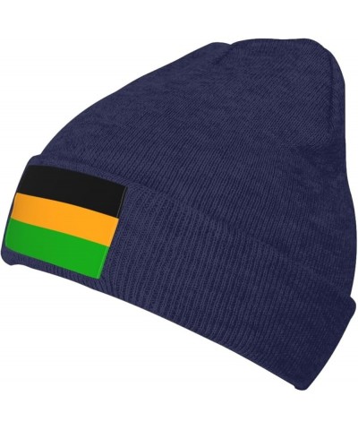 Flag of Bushmanland Beanie Hat for Men Women Soft Cozy Skull Cap Winter Warm Knit Hats Navy Blue $10.92 Skullies & Beanies