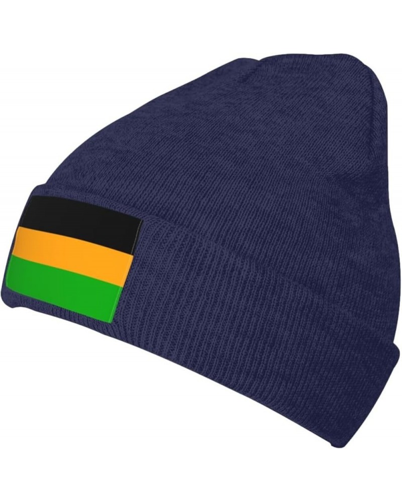 Flag of Bushmanland Beanie Hat for Men Women Soft Cozy Skull Cap Winter Warm Knit Hats Navy Blue $10.92 Skullies & Beanies