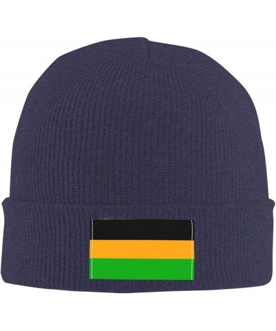 Flag of Bushmanland Beanie Hat for Men Women Soft Cozy Skull Cap Winter Warm Knit Hats Navy Blue $10.92 Skullies & Beanies