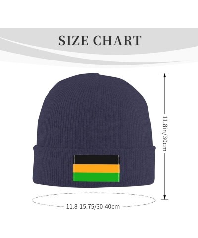 Flag of Bushmanland Beanie Hat for Men Women Soft Cozy Skull Cap Winter Warm Knit Hats Navy Blue $10.92 Skullies & Beanies