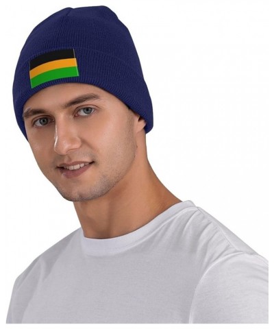 Flag of Bushmanland Beanie Hat for Men Women Soft Cozy Skull Cap Winter Warm Knit Hats Navy Blue $10.92 Skullies & Beanies