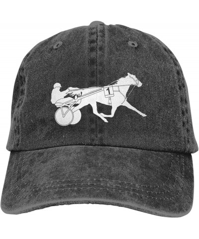 Horses Riding Hat Funny Distressed Denim Baseball Cap Vintage Trucker Hats Men Women Black $10.98 Baseball Caps