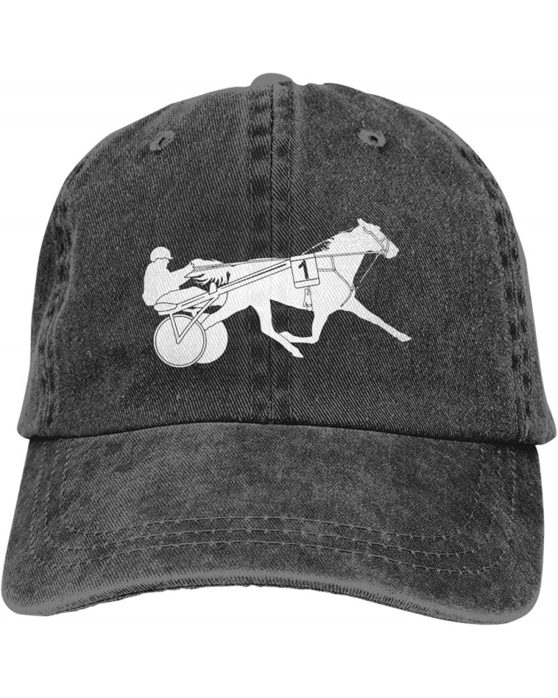 Horses Riding Hat Funny Distressed Denim Baseball Cap Vintage Trucker Hats Men Women Black $10.98 Baseball Caps