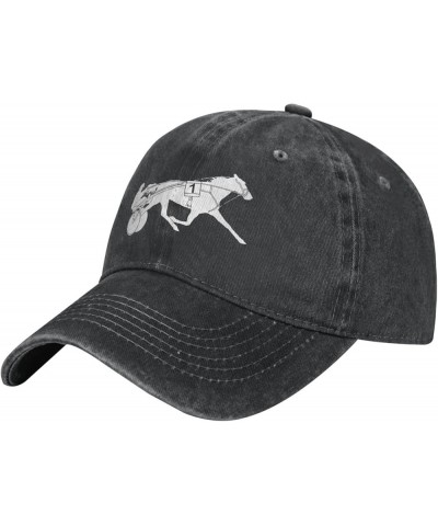 Horses Riding Hat Funny Distressed Denim Baseball Cap Vintage Trucker Hats Men Women Black $10.98 Baseball Caps